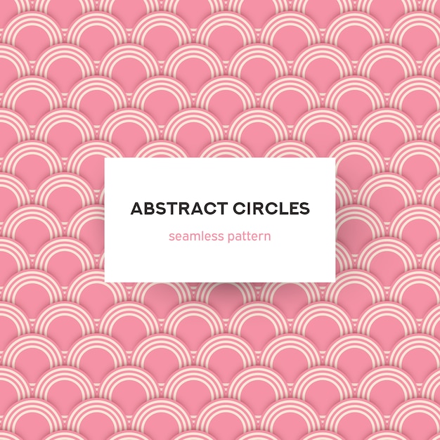 Pink circles abstract seamless pattern background vector illustration