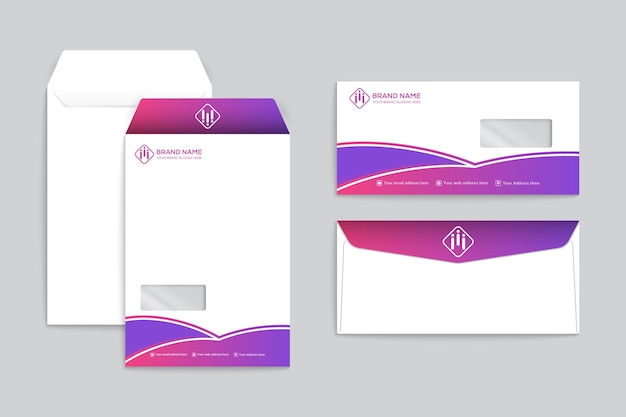 Pink color envelope design