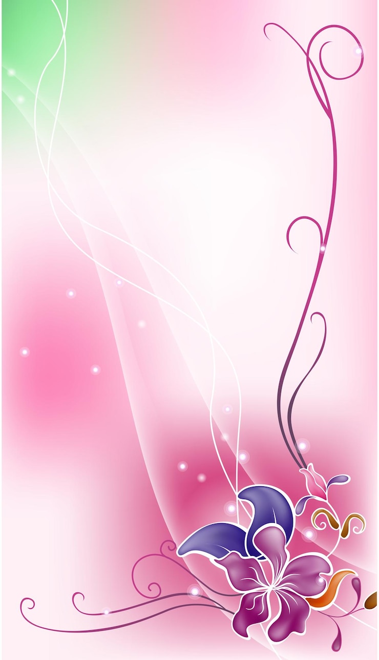 वेक्टर pink color gradient creative vertical floral vector design