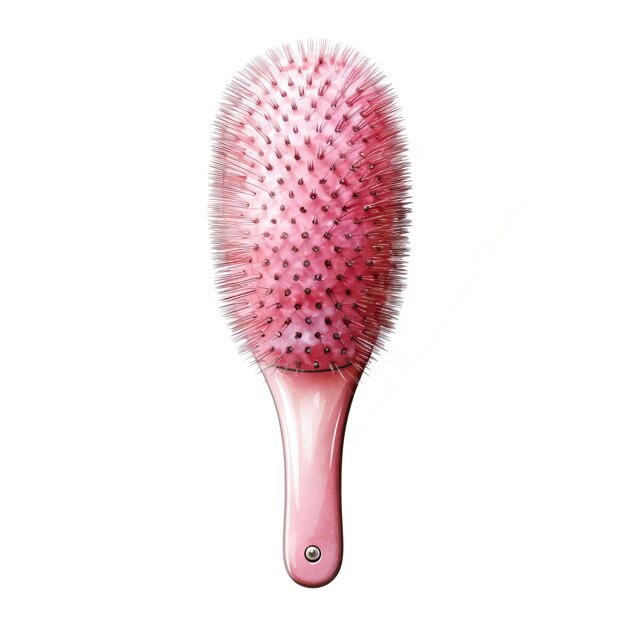Pink color Hairbrush watercolor vector white background i