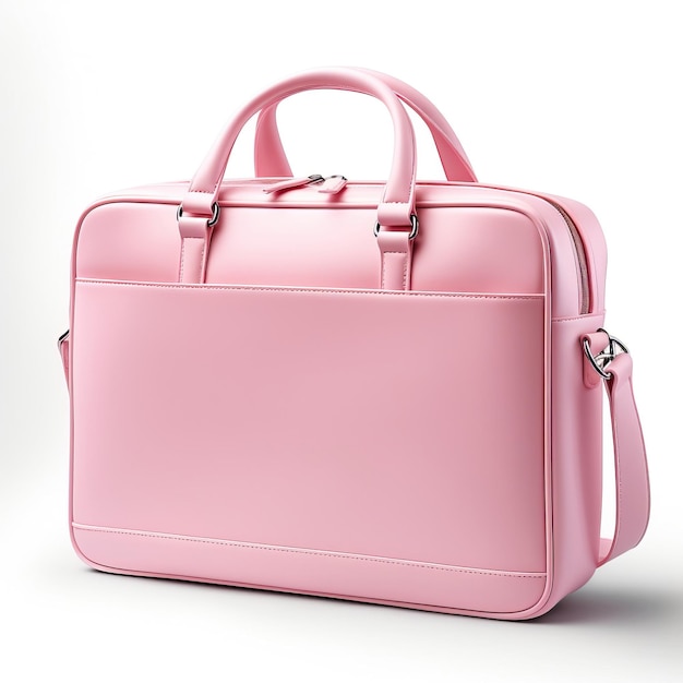 Розовый цвет сумки ноутбука вектор градиента белый фон
