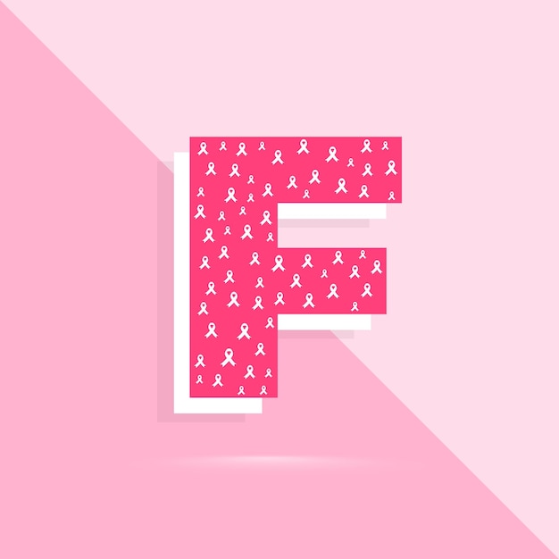 Vector pink color letter a logo and icon for breast cancer awareness month