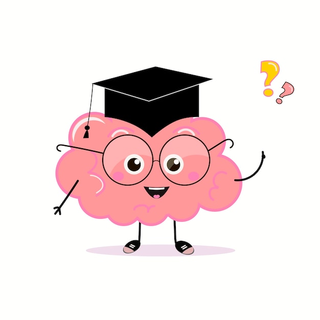 pink color smile brain weights on white background very strong cartoon brain concept vector