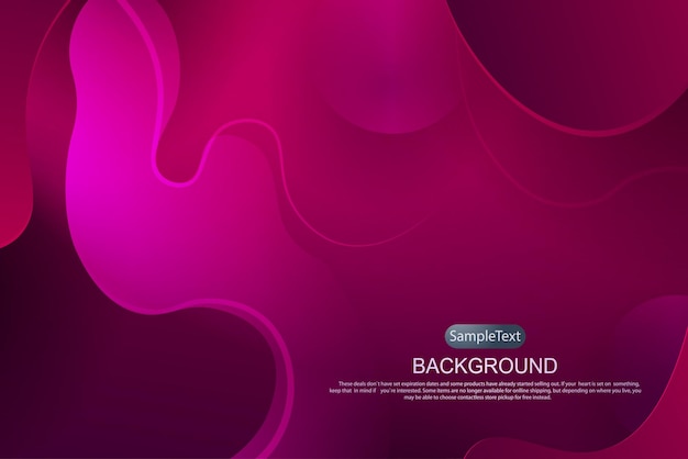 Pink composition with gradient circles and abstract oval shapes and curved stripes