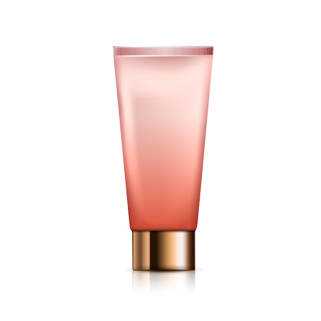 Pink cosmetic tube