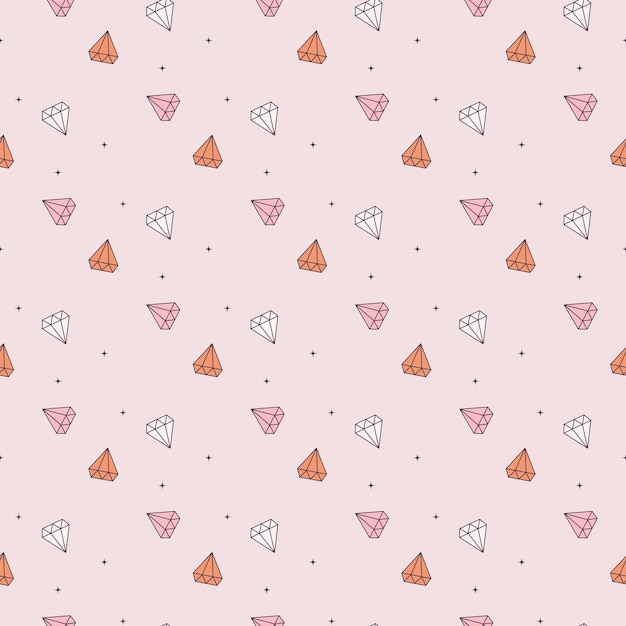 Pink crystals pattern