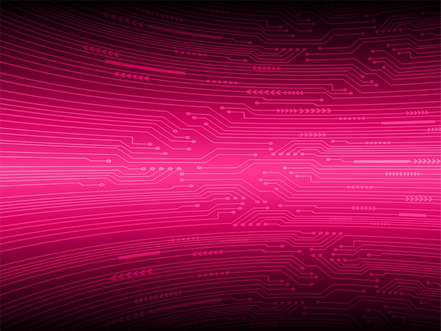 pink cyber circuit future technology concept background