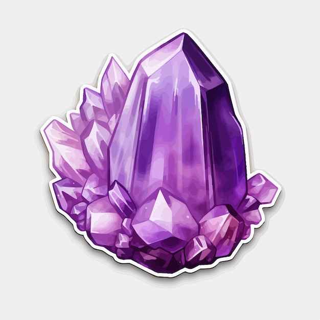 A pink diamond with a purple stone on it