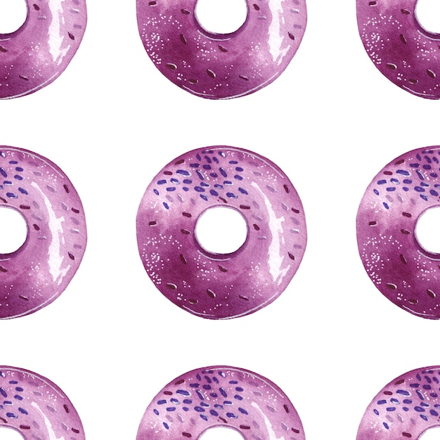 Vector pink doughnut pattern