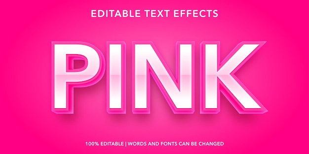 Pink Editable Text Effect