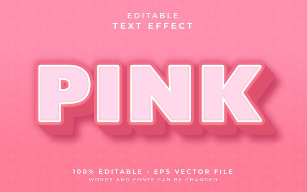 Pink editable text effect