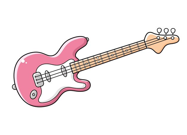 Pink electric toy guitar