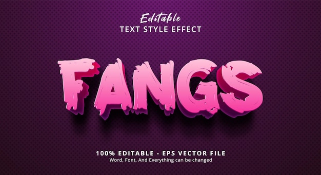 Pink Fangs Editable Text Effect