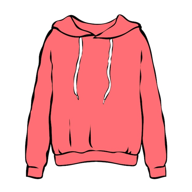 Premium Vector | Pink female sports jacket with a hood