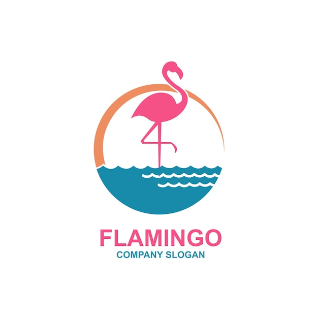 pink flamingo emblem