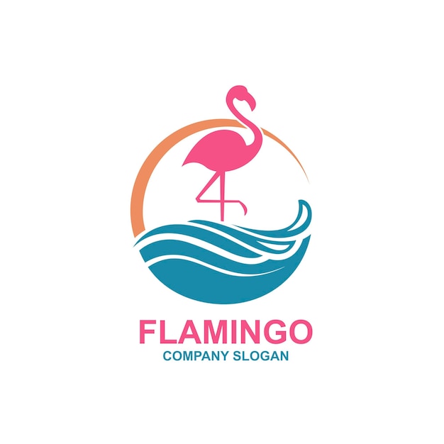 pink flamingo emblem