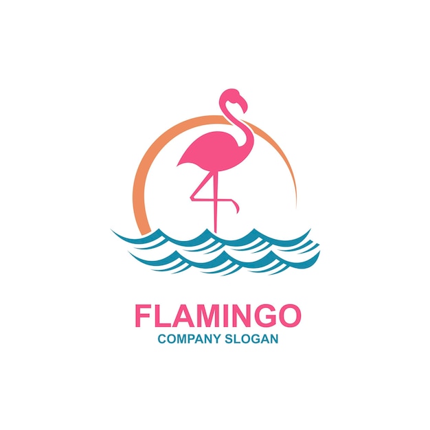 Pink flamingo emblem