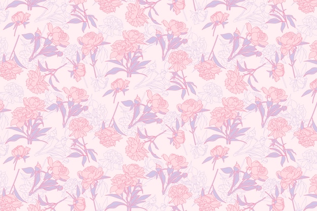 Pink floral pattern background