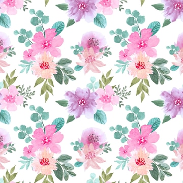 Premium Vector | Pink floral seamless pattern background