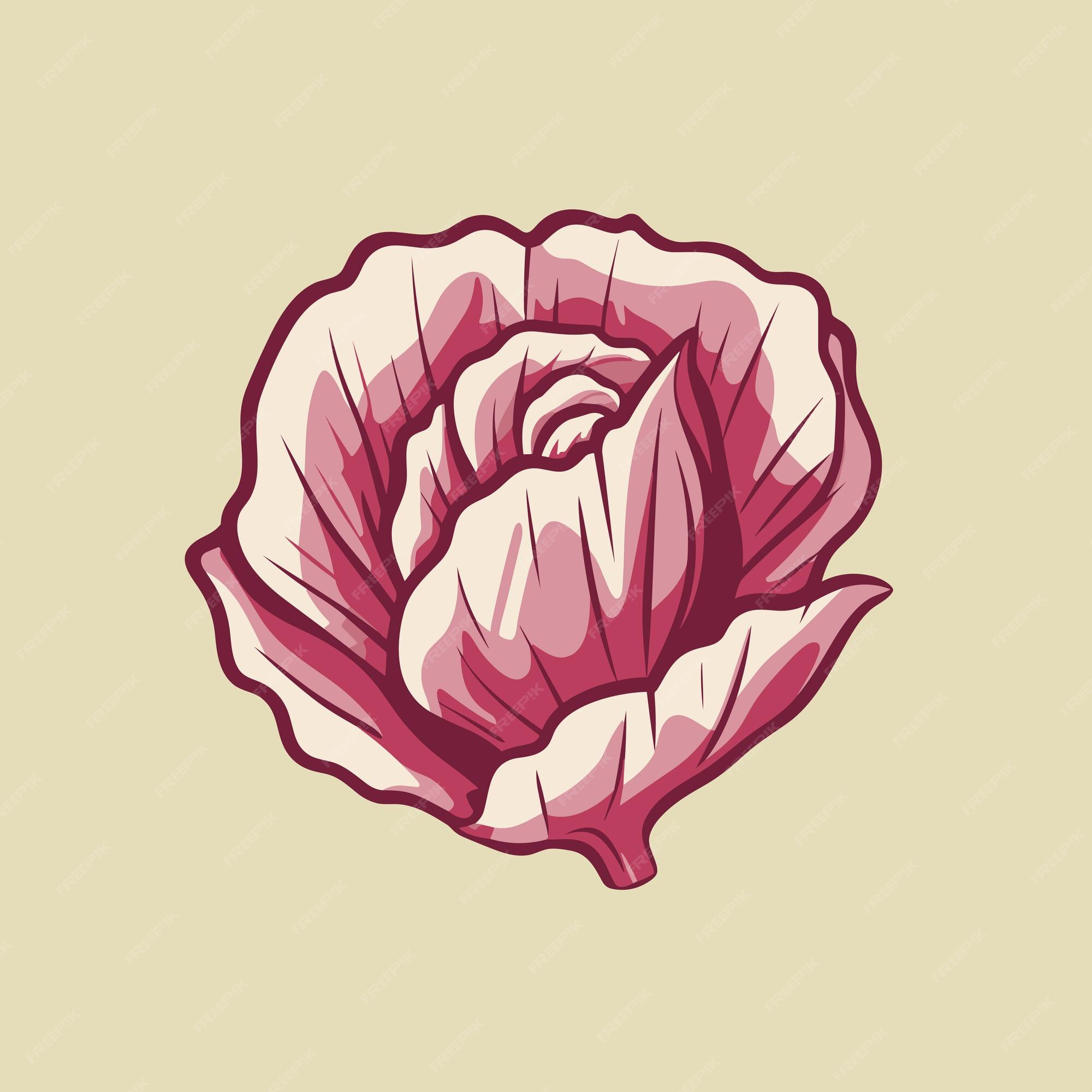 Premium Vector | A pink flower on a beige background
