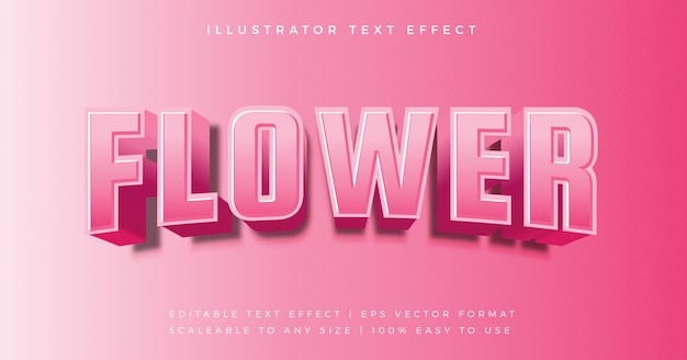 Pink Flower Text Style Font Effect