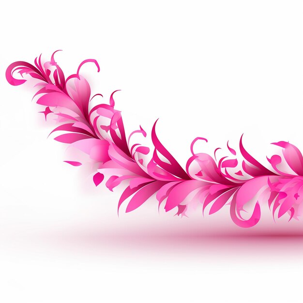 Vector a pink flower with pink petals and a white background