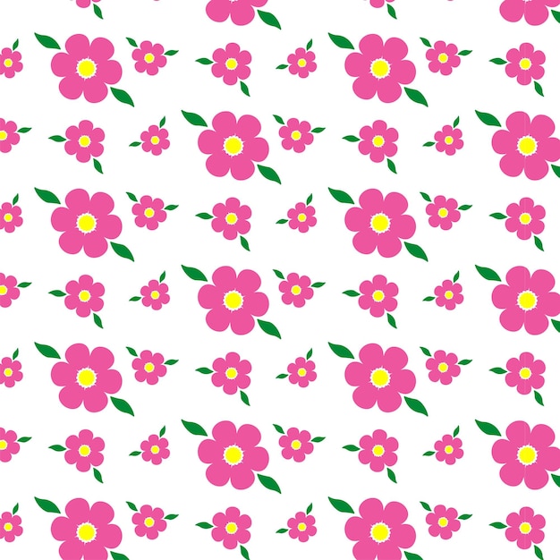 Vector pink flowers pattern