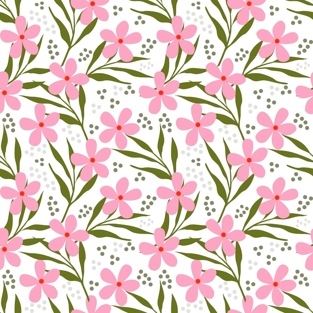 Pink flowers on a white background