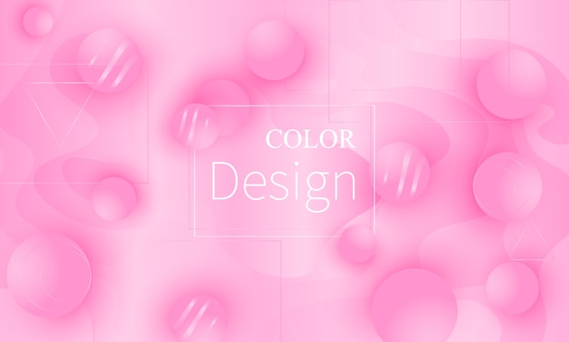 Vector pink . fluid shapes.  illustration.