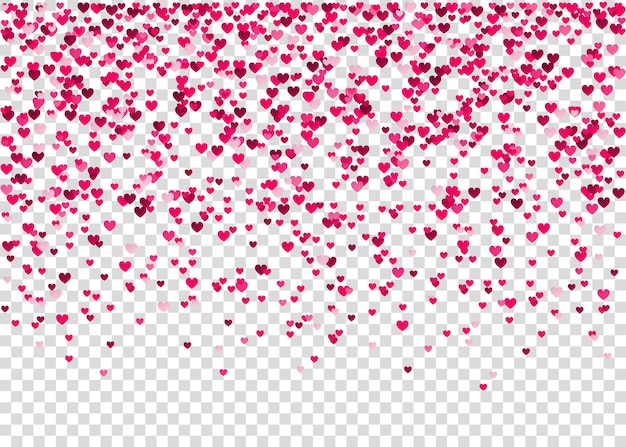 Pink  flying heart confetti Valentines day background