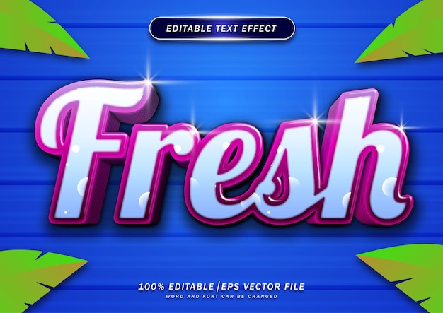 Pink fresh text editable effect