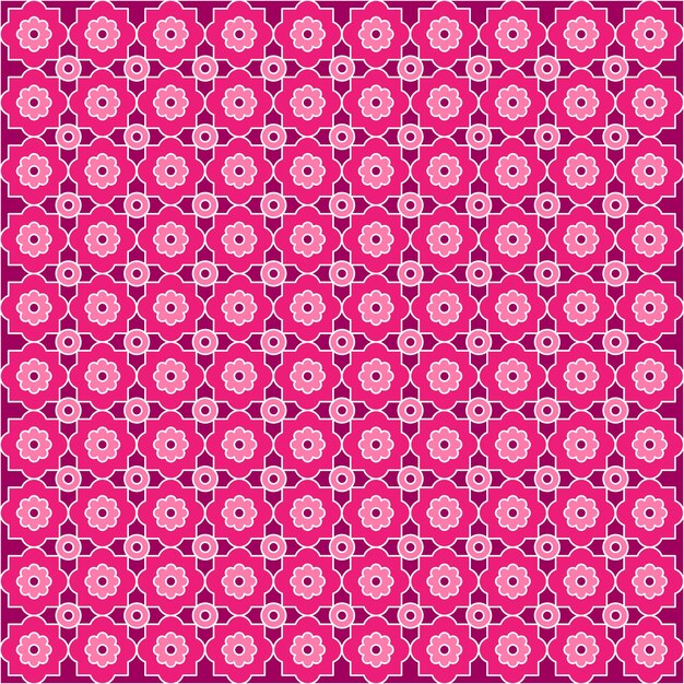 Pink geometric pattern oriental style design