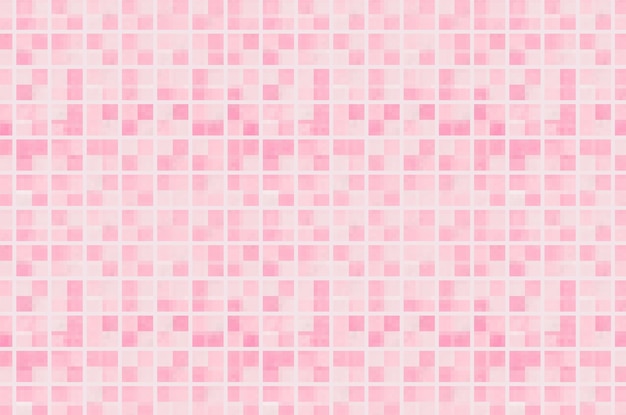 Vector pink geometric pixel pattern ceramic wall tiles mosaic chequered background bathroom floor texture