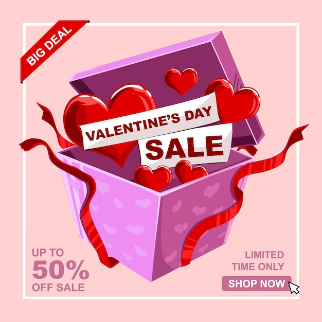 Vector pink gift book for celebrates valentines day sale