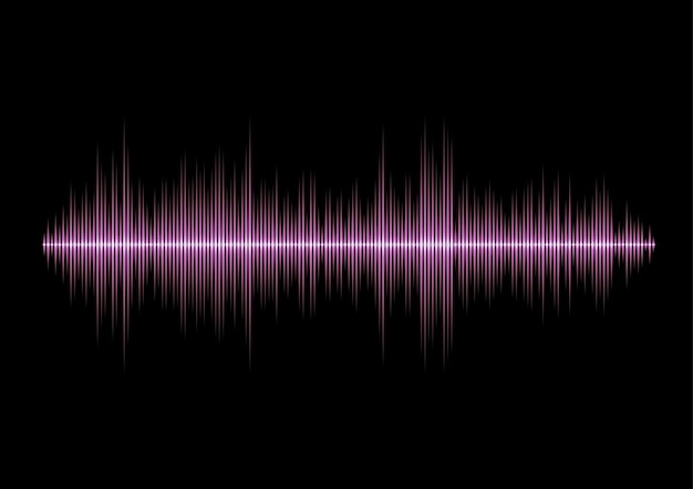 Vector pink glamour music waveform