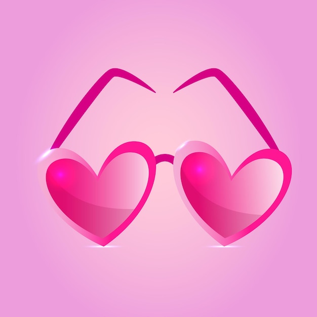 Pink glasses Barbicore style Vector illustration