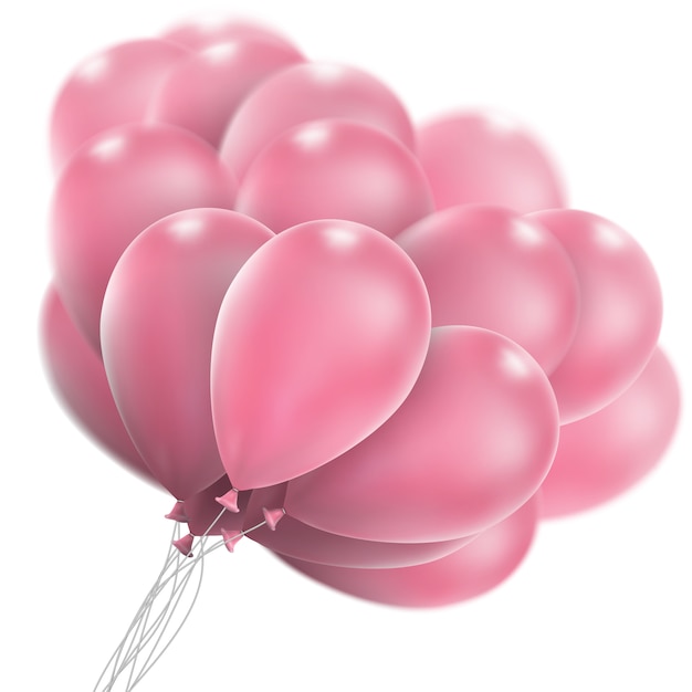 Pink glossy balloons.