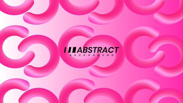 Pink gradient 3d abstract background