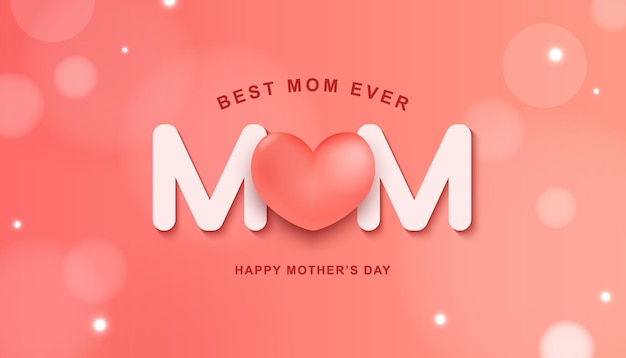 Pink gradient background of mothers day with light spots