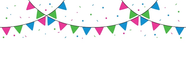 Pink green and blue colored party bunting as the colors of the polysexual flag LGBTQI concept