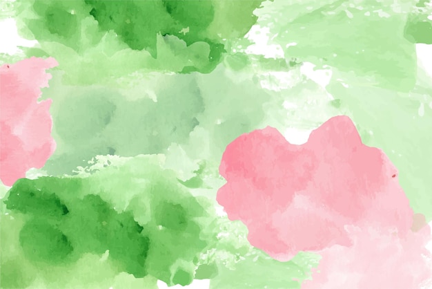 Pink Green watercolor texture background template premium vector