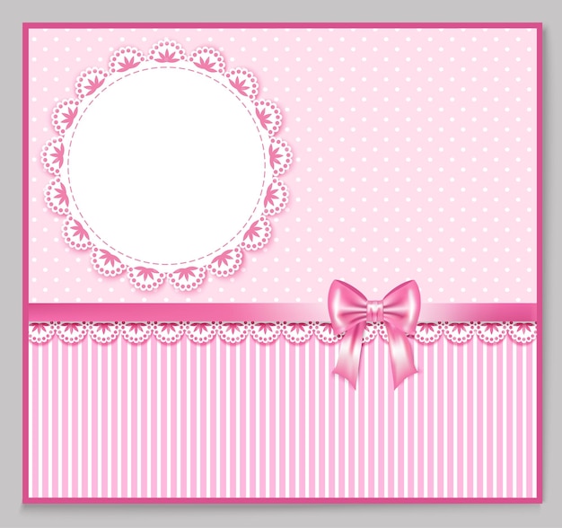 Розовая открытка
