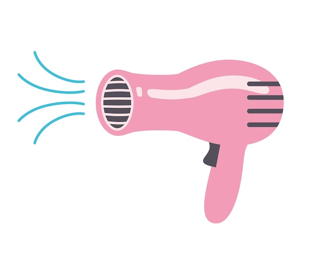 Vector pink hair dryer icon