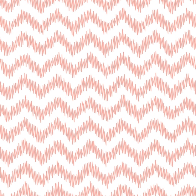 Pink hand drawn chevron seamless pattern.