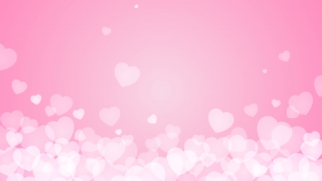 Vector pink heart abstract background