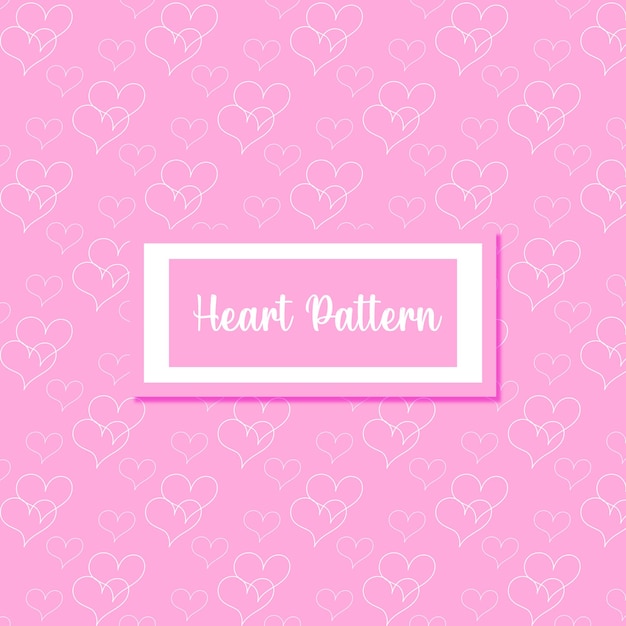 Pink Heart Hand Drawn Pattern