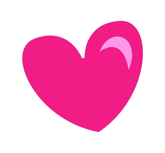 Pink heart icon Vector illustration