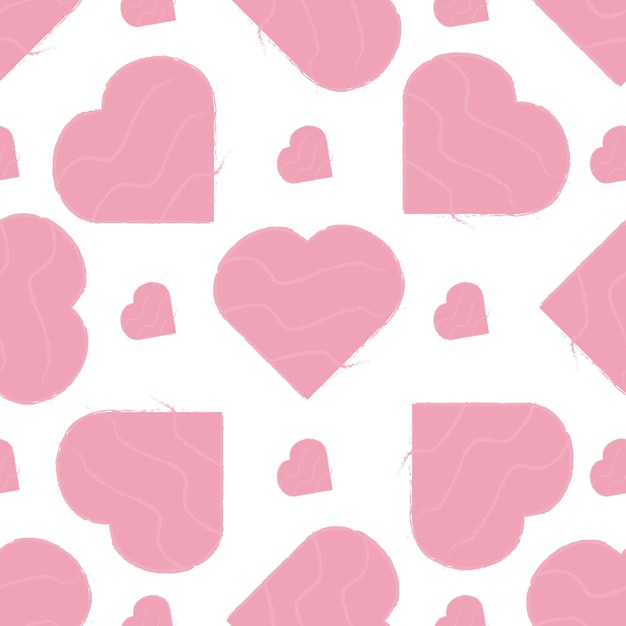 Pink heart pattern in vector Packaging pattern