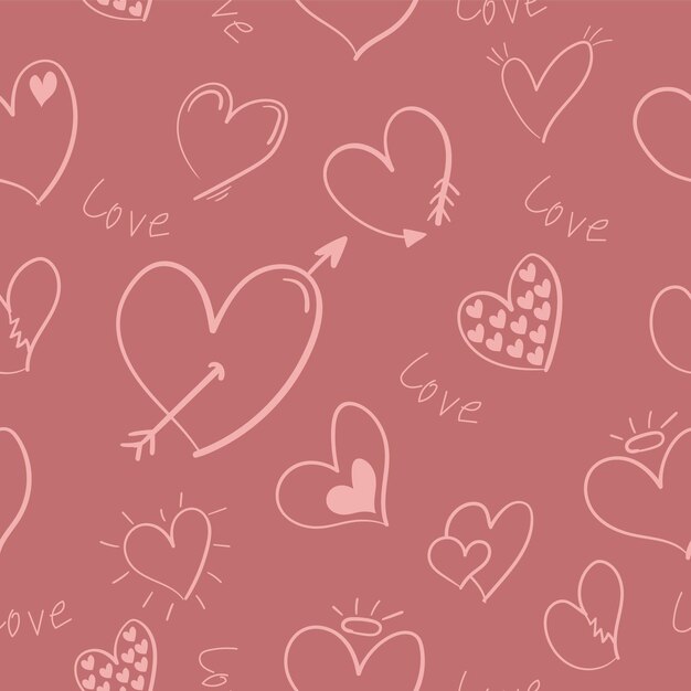 Fondo senza cuciture del cuore rosa