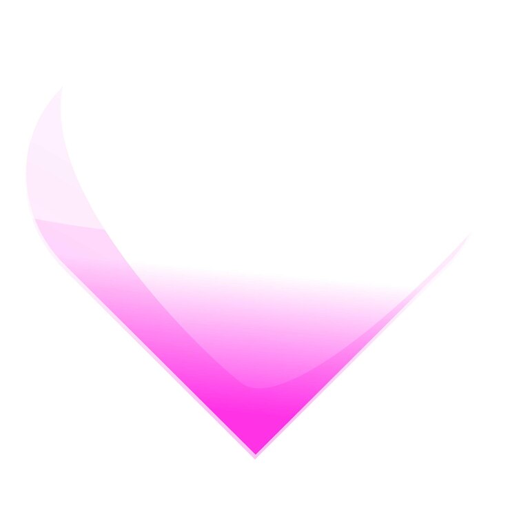 Vector pink heart shape abstract design symbolizing love on white background